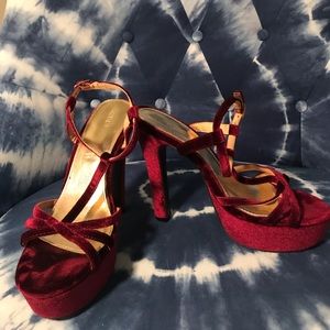 Red Velvet High Heels